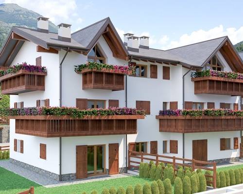 Borgo Alpino Habitat - N.6 - Trilocale piano primo con Balcone 